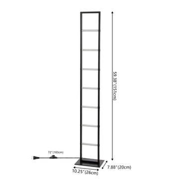 Ivan 59.3" Minimalist Modern Iron Ladder Dimmable Integrated LED Floor Lamp - JONATHAN Y